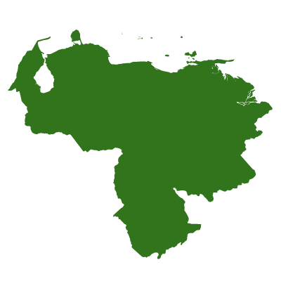 ベネズエラ・ボリバル共和国無料フリーイラスト｜無地(緑)